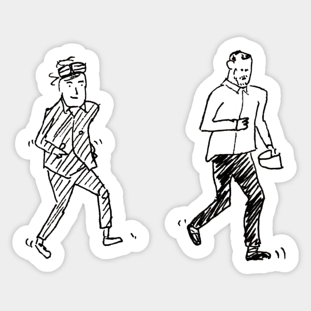 run, run ,run – james acaster and alex horne Sticker by underscoree